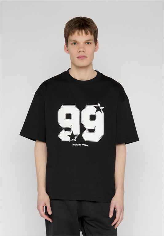 Rocawear STRAMBERS T-Shirt Black Herren T-Shirt Vorderansicht mit 99 Frontprint