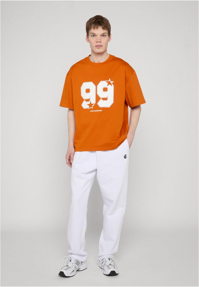 Rocawear STRAMBERS T-Shirt Orange Herren T-Shirt Vorderansicht mit 99 Frontprint
