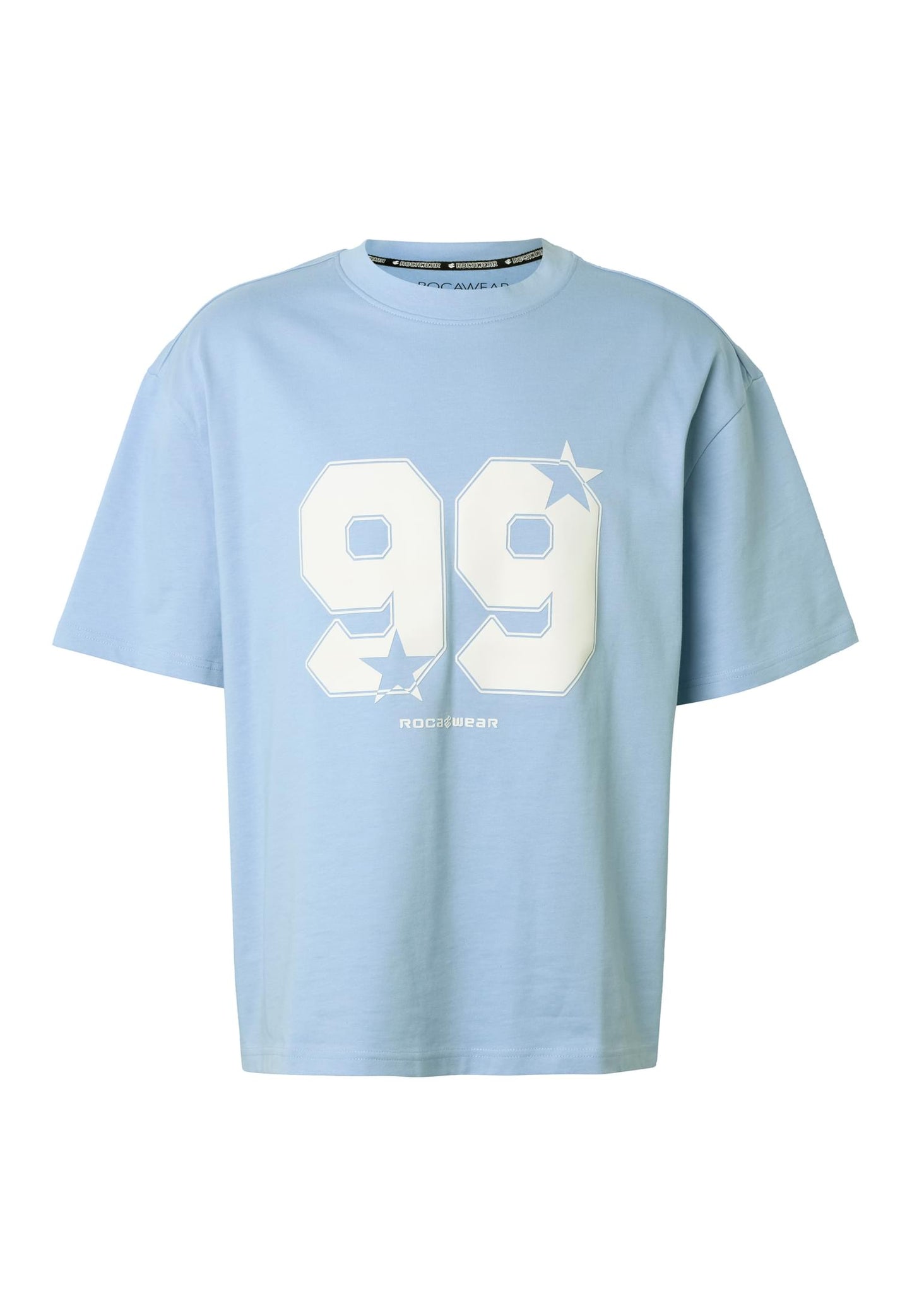 Rocawear STRAMBERS T-Shirt Brunnera Blue mit grossem 99 Frontprint