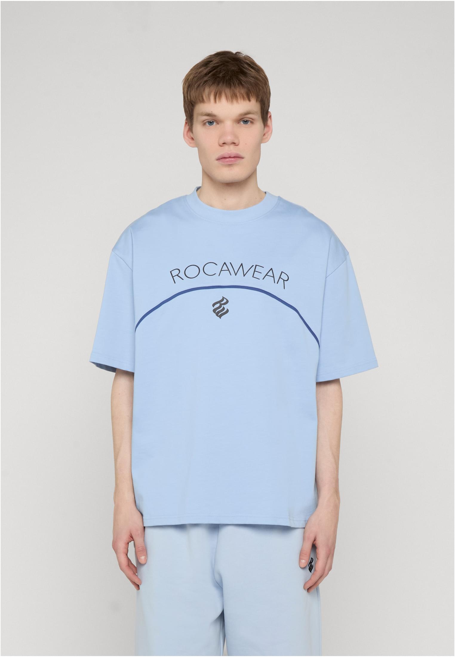 Rocawear ARCH T-Shirt Hellblau Herren T-Shirt Vorderansicht mit Logo-Print