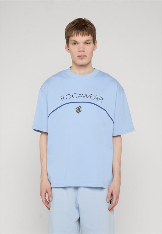 Rocawear ARCH T-Shirt Hellblau Herren T-Shirt Vorderansicht mit Logo-Print