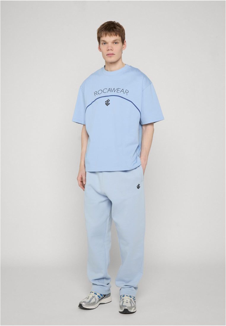 Rocawear ARCH T-Shirt Brunnera Blue Herren T-Shirt Vorderansicht mit Logo-Print