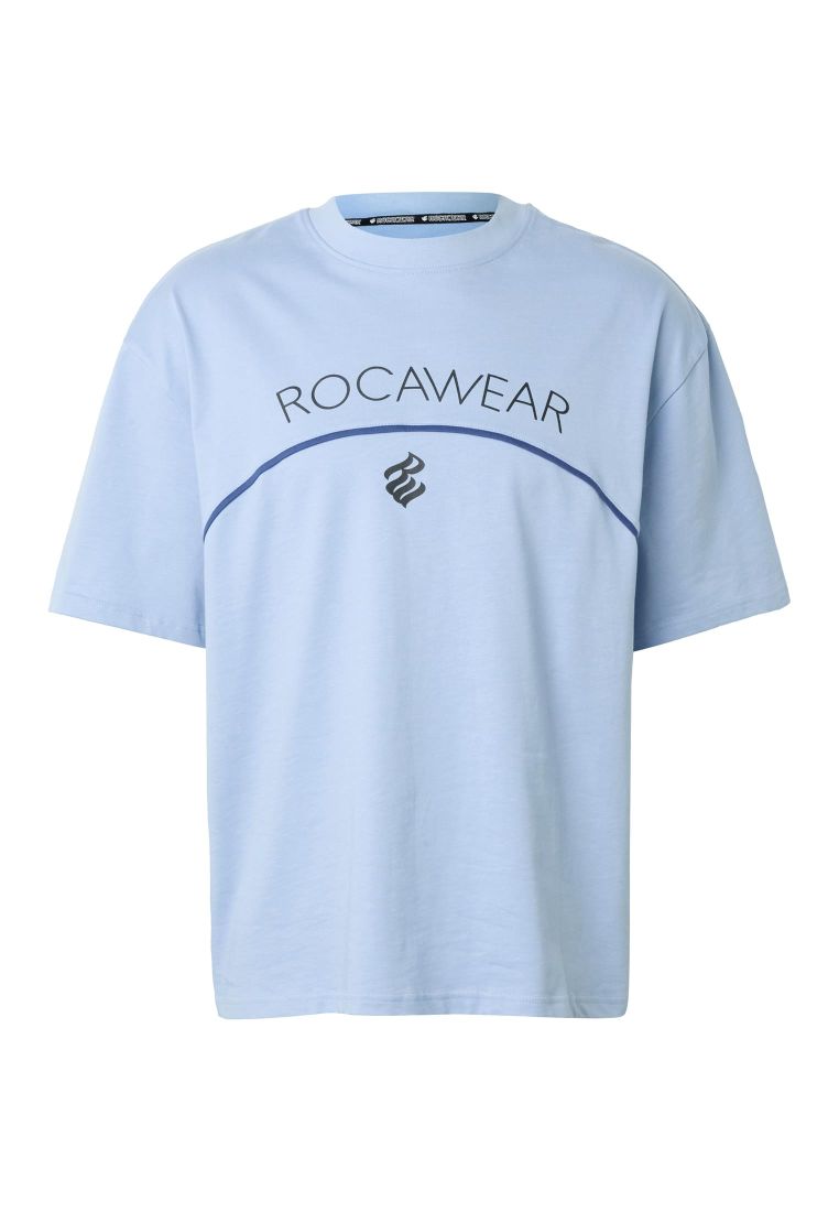 Rocawear ARCH T-Shirt Hellblau mit Rocawear Logo-Print und Kontrastlinie