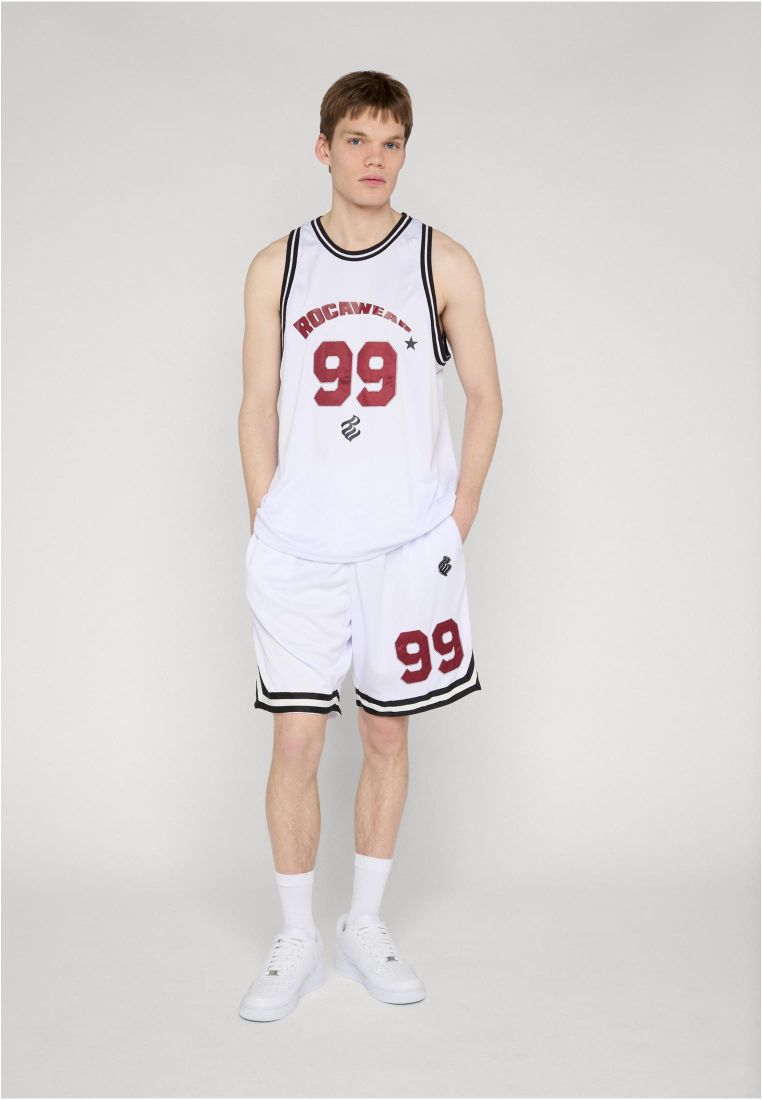 Rocawear BALLER Tanktop Weiss Herren Tanktop Vorderansicht mit 99 Logo-Print