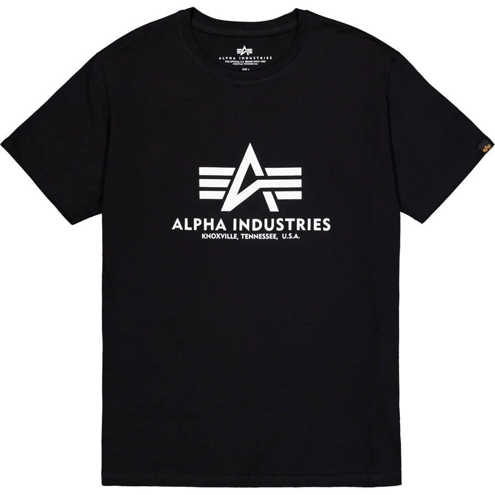 Alpha Industries Basic T-Shirt Schwarz mit Frontlogo