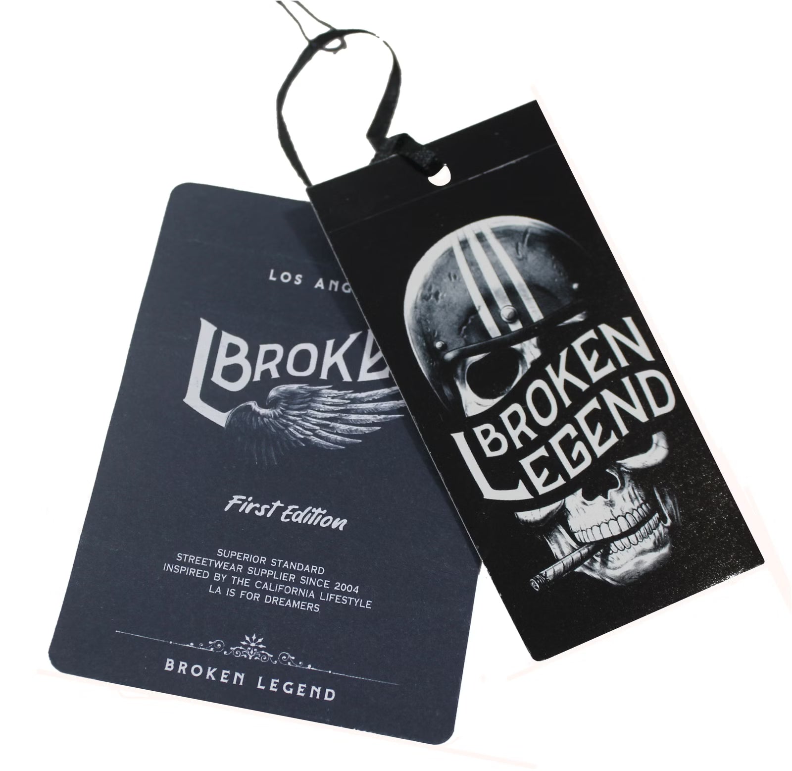 Broken Legend Basic T-Shirt Grau/Oliv mit kleinem Skull-Print auf der Brust