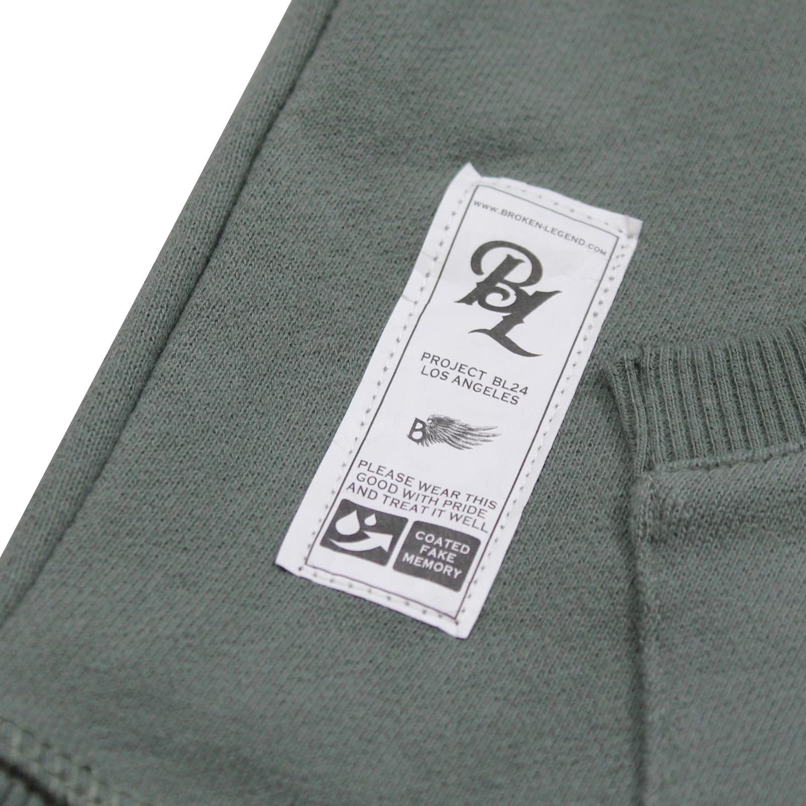 Broken Legend Special Sweatjacke grauoliv mit Hai-Print und Kapuze