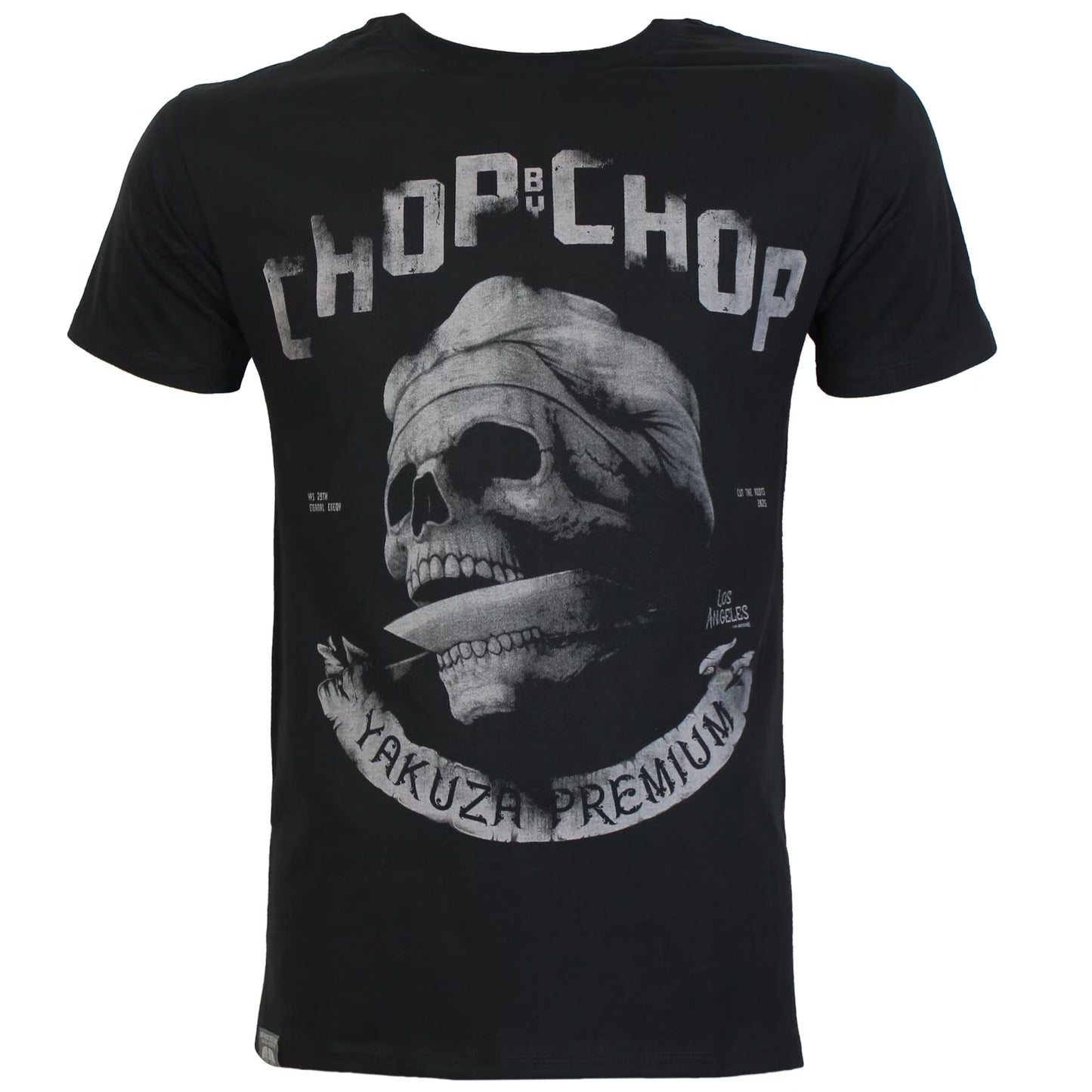 Schwarzes Yakuza Premium T-Shirt mit Chop-Chop Skull Print