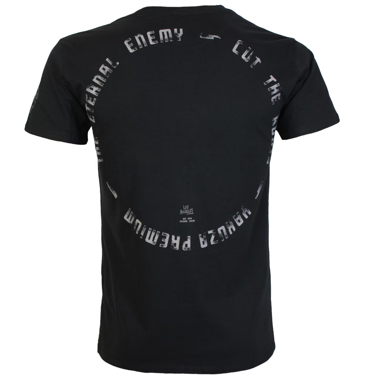 Schwarzes Yakuza Premium T-Shirt mit kreisförmigem Backprint