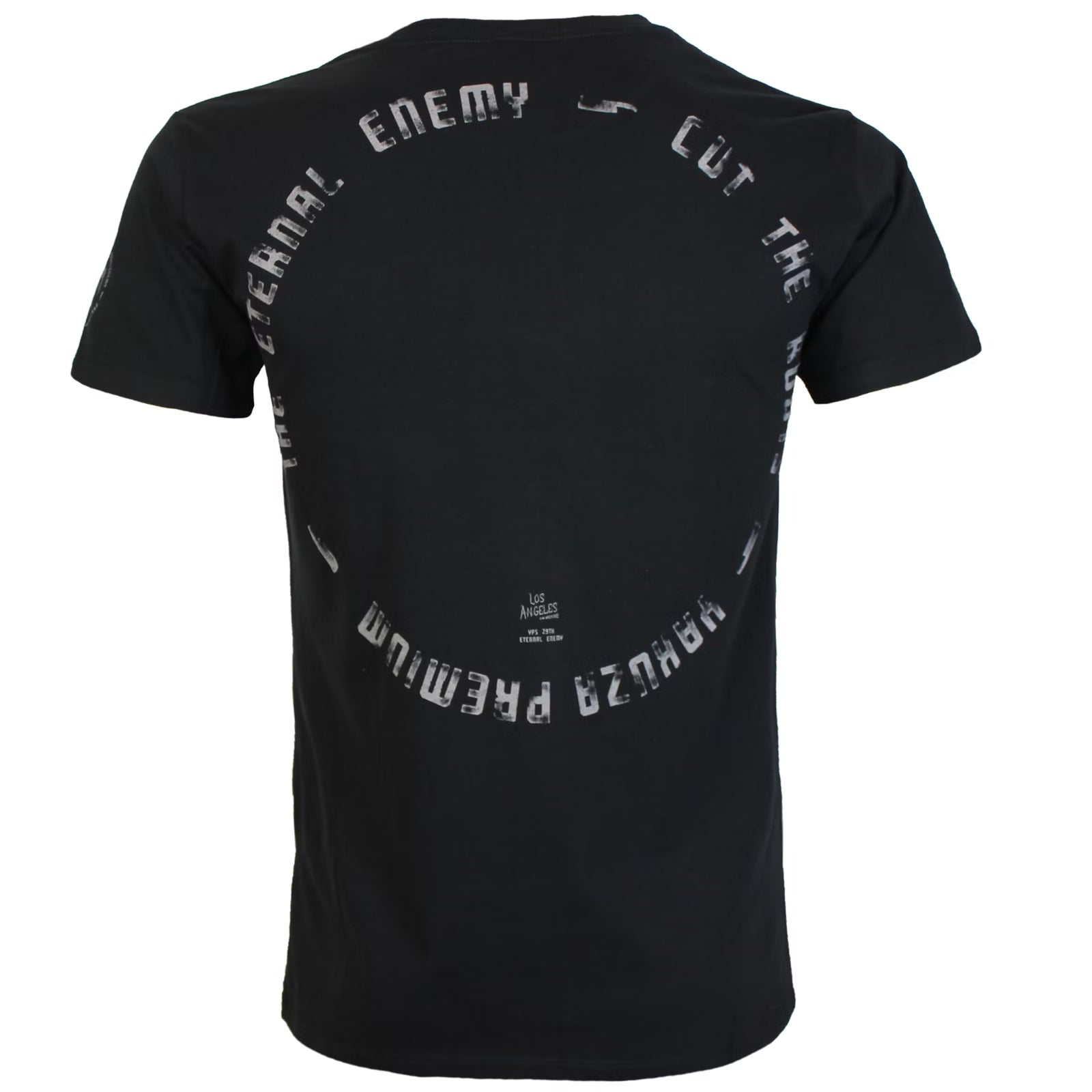 Schwarzes Yakuza Premium T-Shirt mit kreisförmigem Backprint