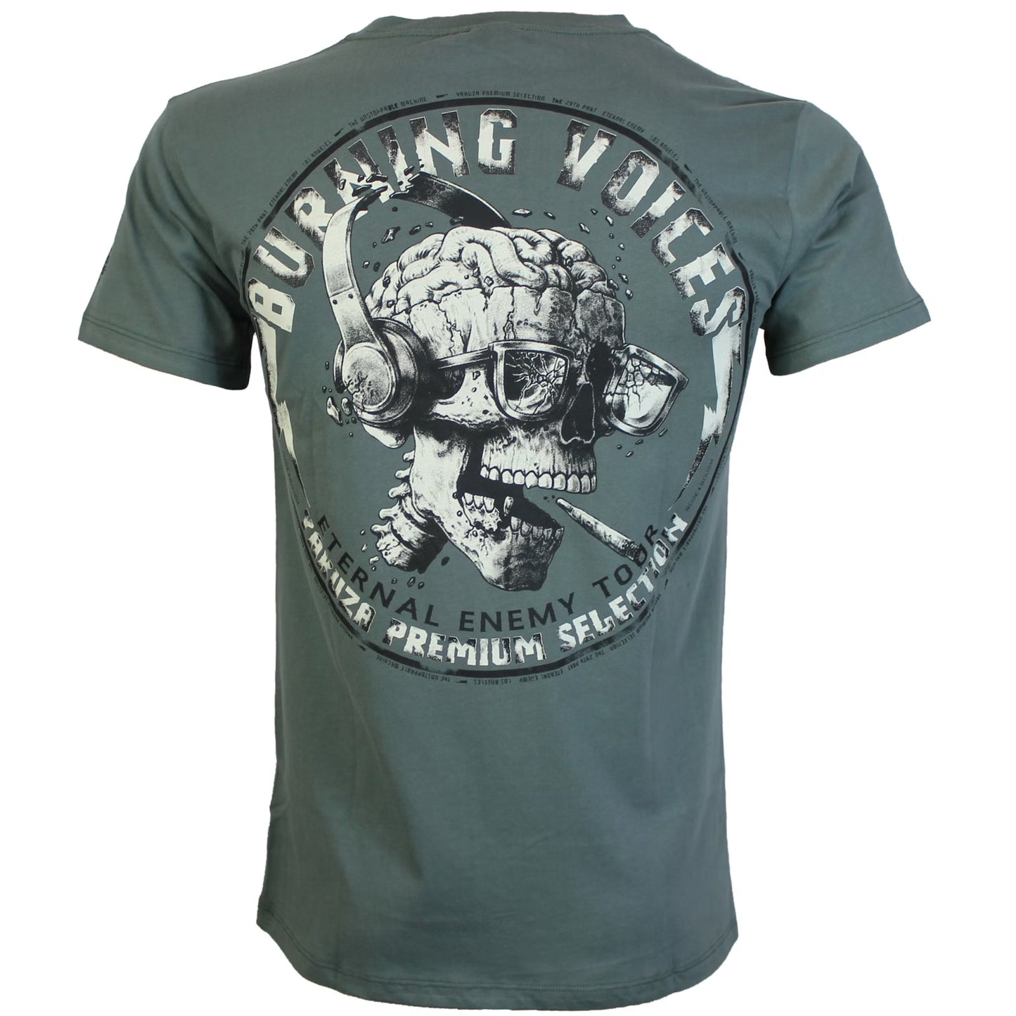 Olives Yakuza Premium T-Shirt mit Techno-Skull Backprint