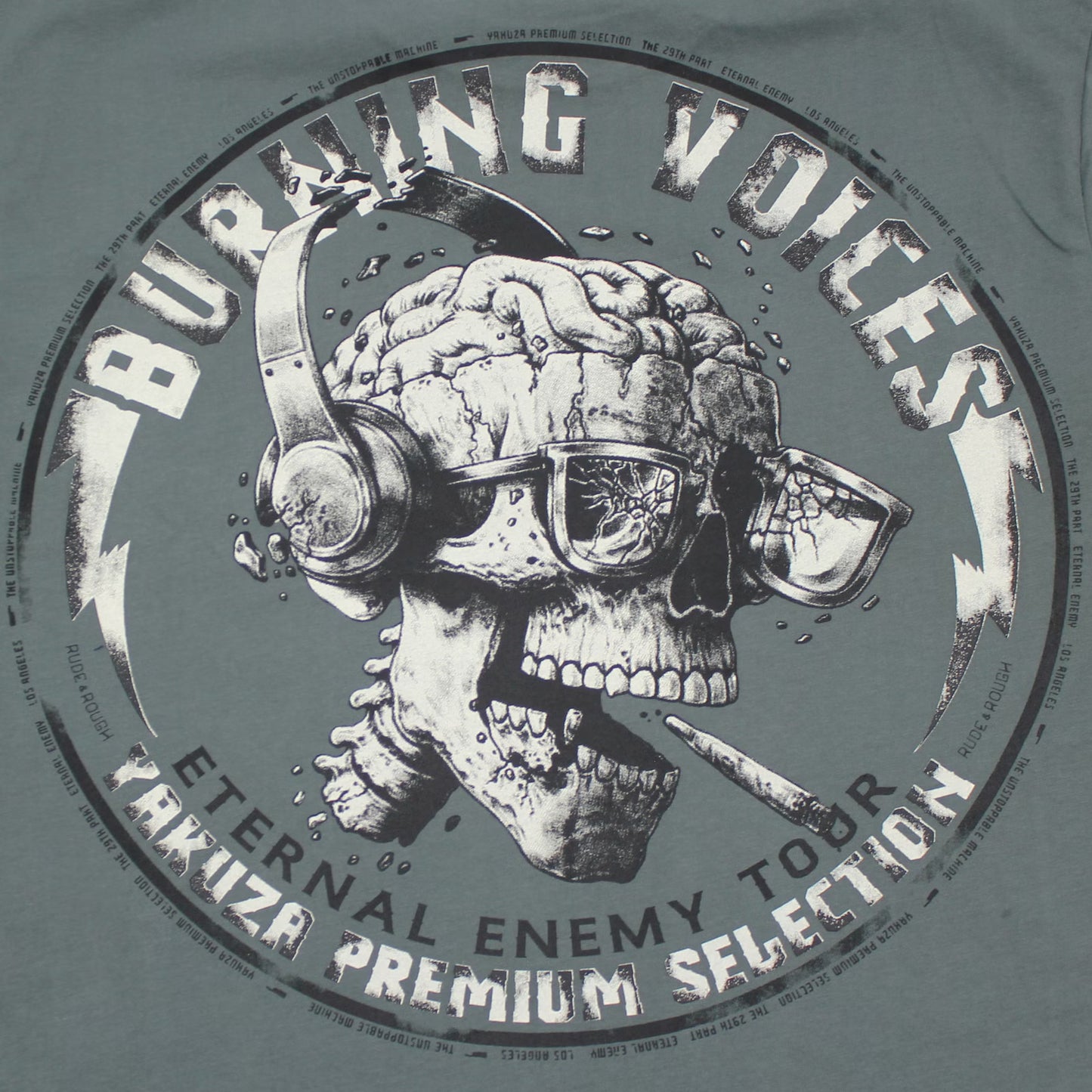 Techno-Skull Print von Yakuza Premium auf Oliv