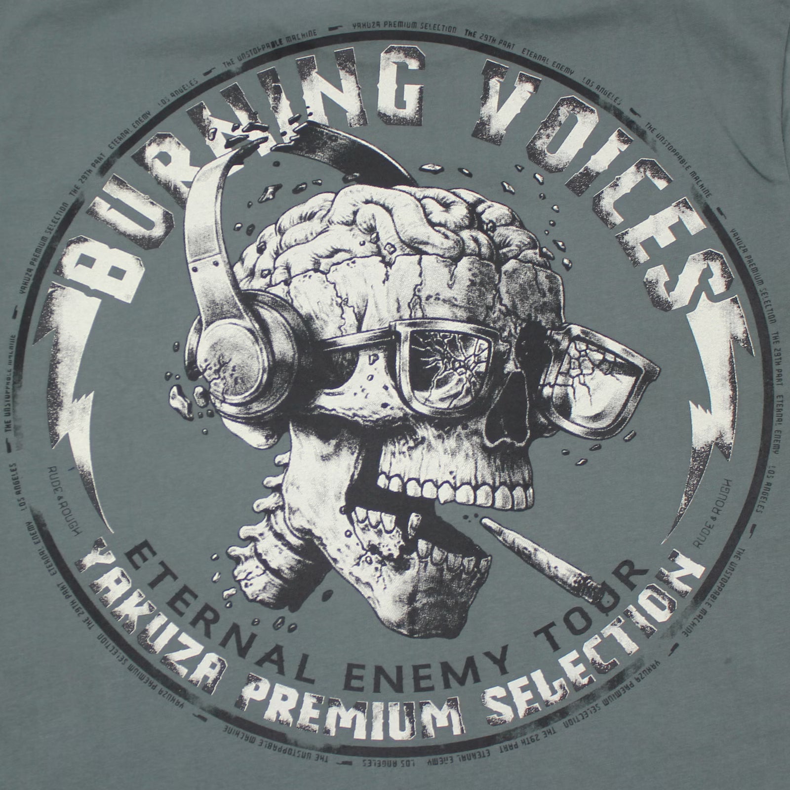 Techno-Skull Print von Yakuza Premium auf Oliv