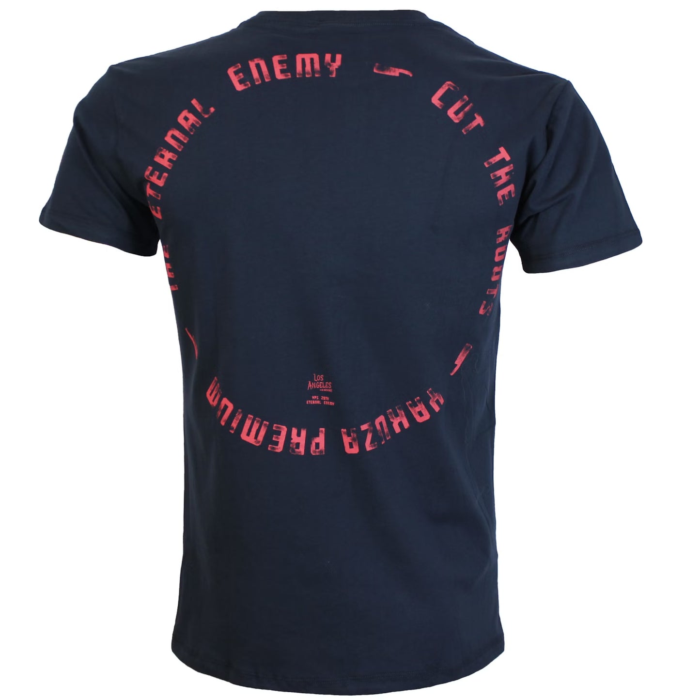 Dunkelblaues Yakuza Premium T-Shirt mit rotem Kreisdruck