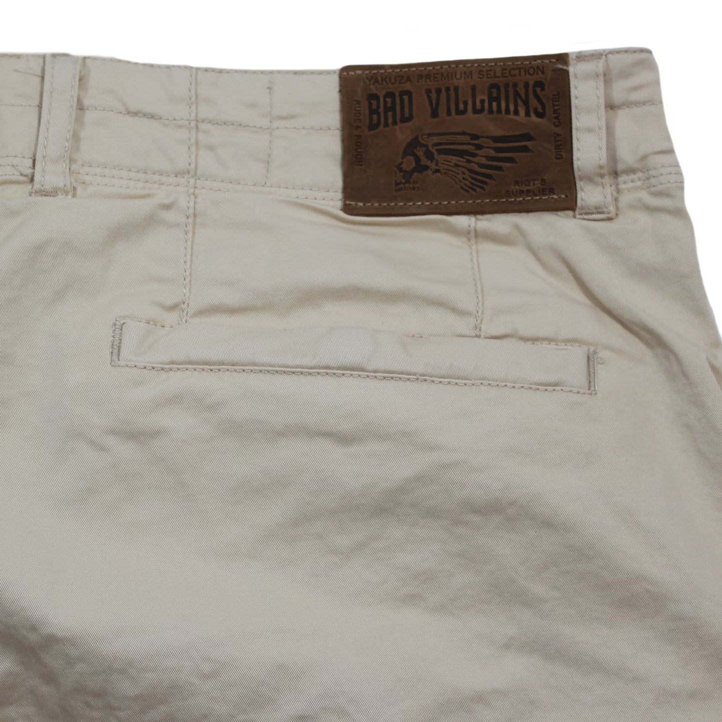 Beige Yakuza Premium Cargo Pants 3854 mit Cargotaschen und Bündchen