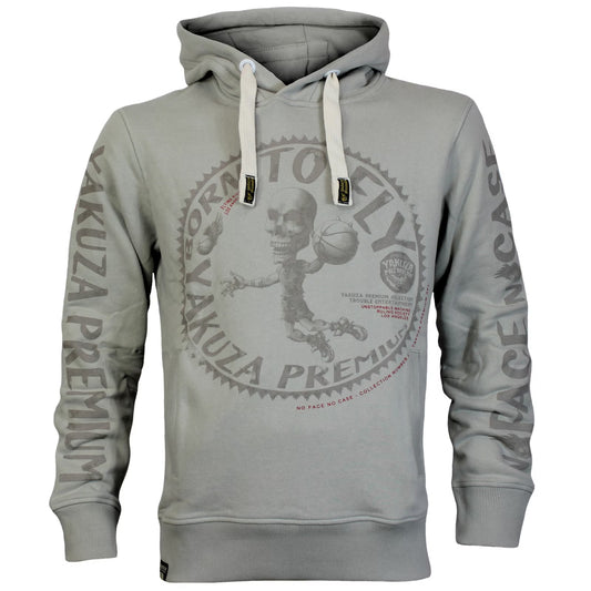 Hellgraues Yakuza Premium Herren-Sweatshirt mit Basketballspieler-Print