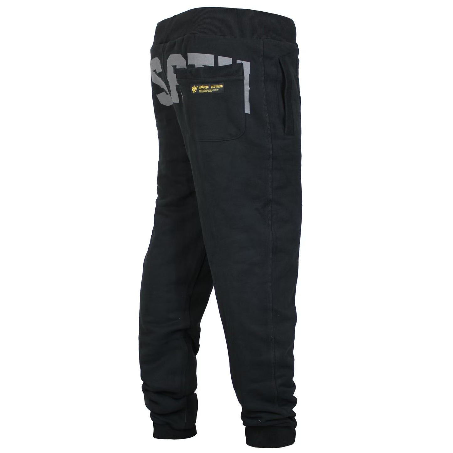 Bequeme schwarze Jogginghose für Herren mit elastischem Bund und Seitentaschen