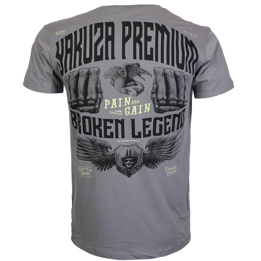 Yakuza Premium T-Shirt in lila matt mit grossem, detailreichem Rückenprint und zwei kleine Logos auf der Brust.