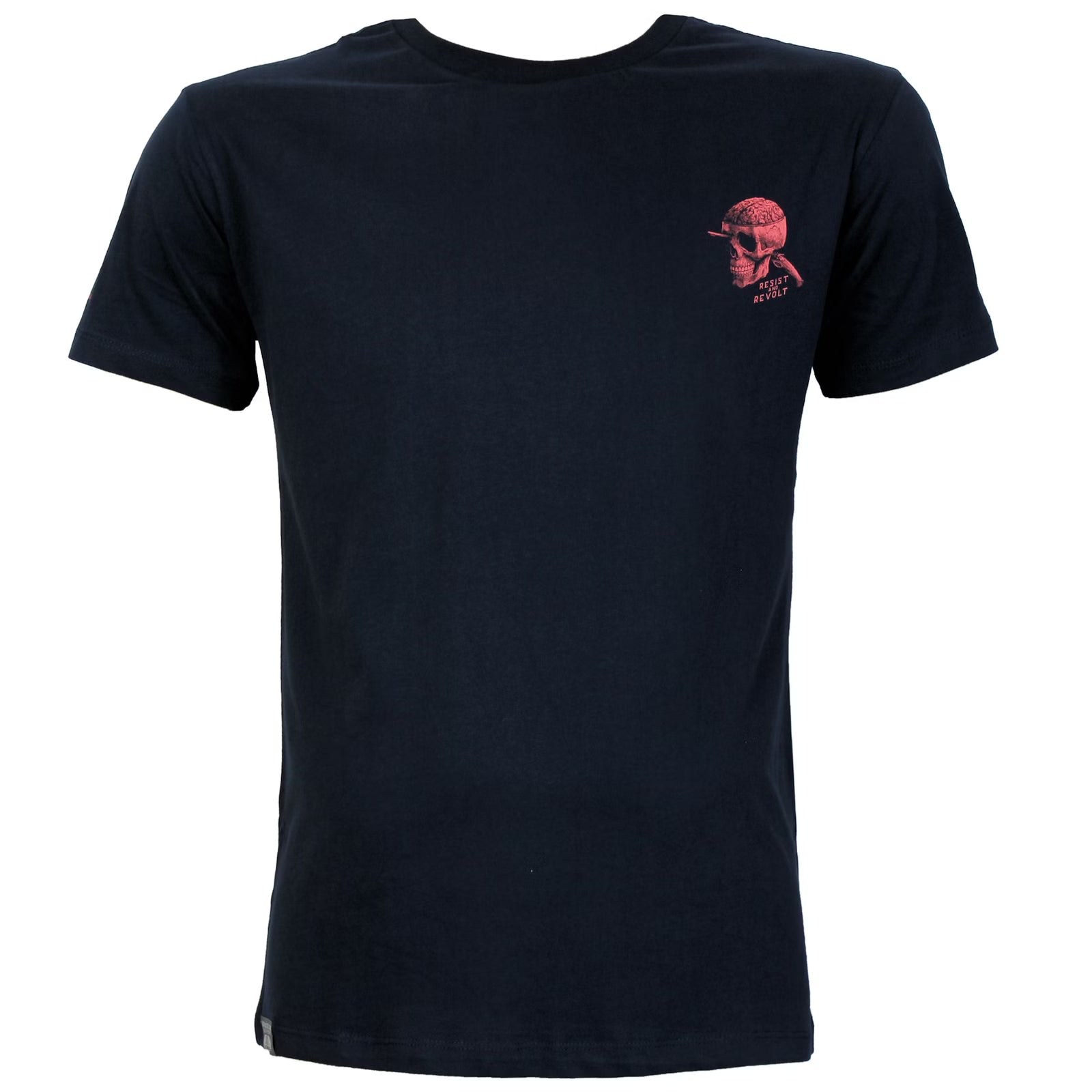 Yakuza Premium T-Shirt Navy mit Brustprint und grossem Rückenprint