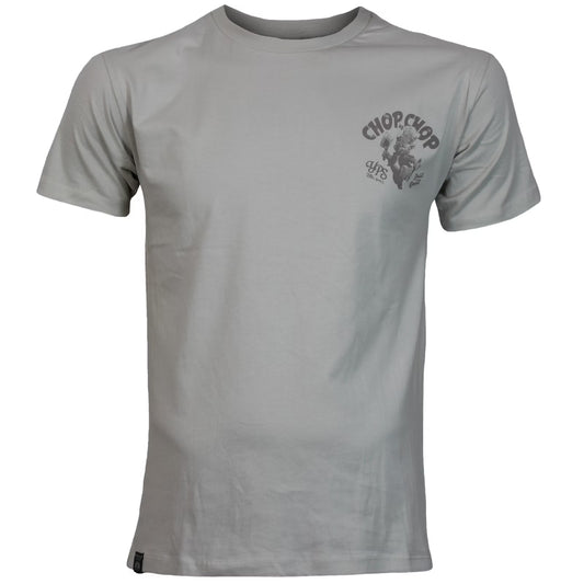 Yakuza Premium T-Shirt Silver mit Brustprint und grossem Rückenprint