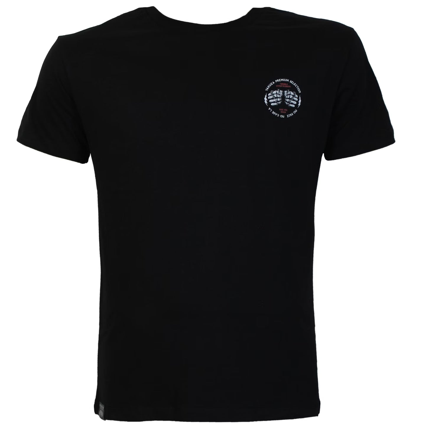 Schwarzes Yakuza Premium T-Shirt mit Brustprint und grossem Rückenmotiv