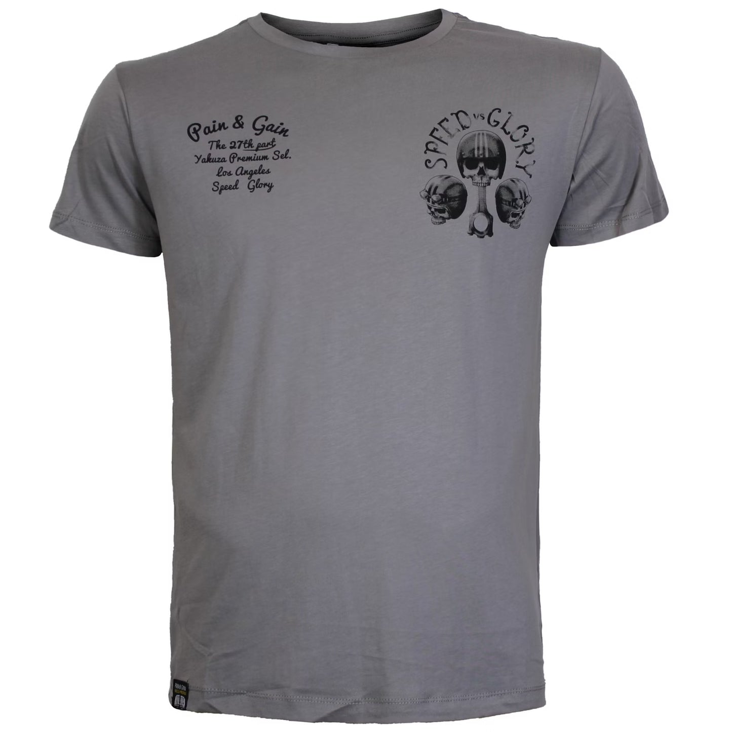 Yakuza Premium T-Shirt in lila matt mit grossem, detailreichem Rückenprint und zwei kleine Logos auf der Brust