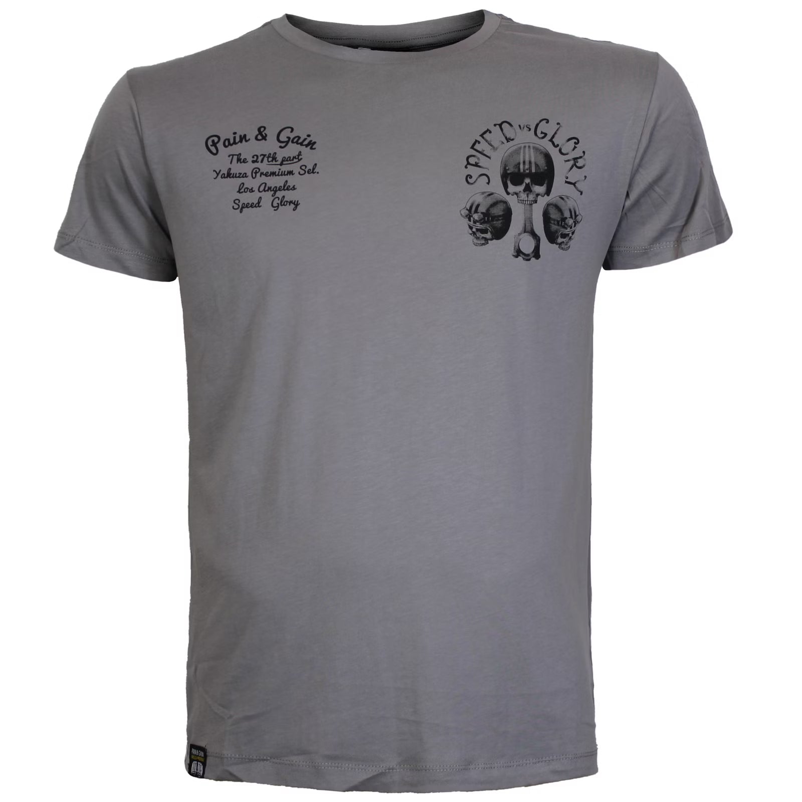 Yakuza Premium T-Shirt in lila matt mit grossem, detailreichem Rückenprint und zwei kleine Logos auf der Brust