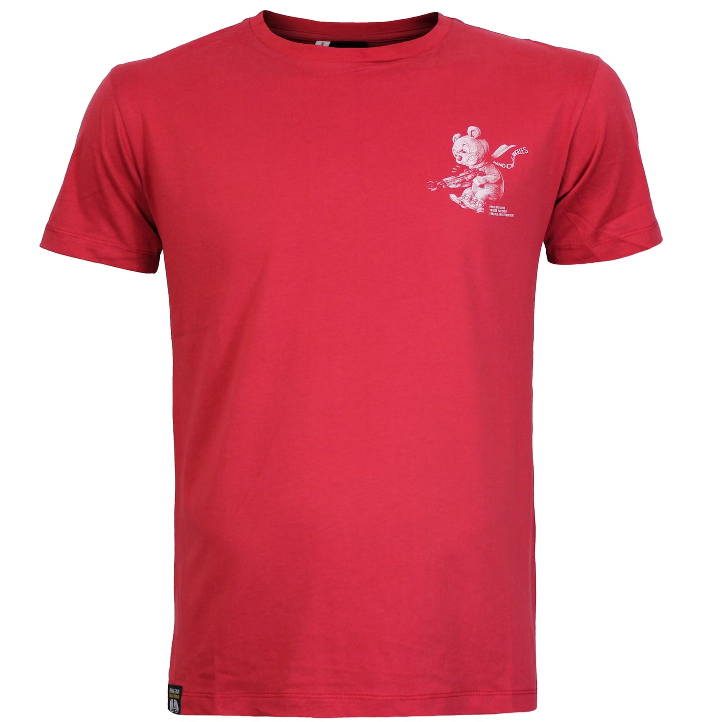 Yakuza Premium T-Shirt in rot mit grossem, detailreichem Rückenprint und kleinem Logo auf der linken Brust.