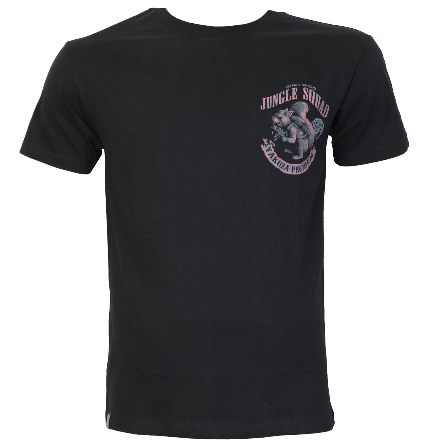 Schwarzes Yakuza Premium T-Shirt mit Brustprint und grossem Rückenprint