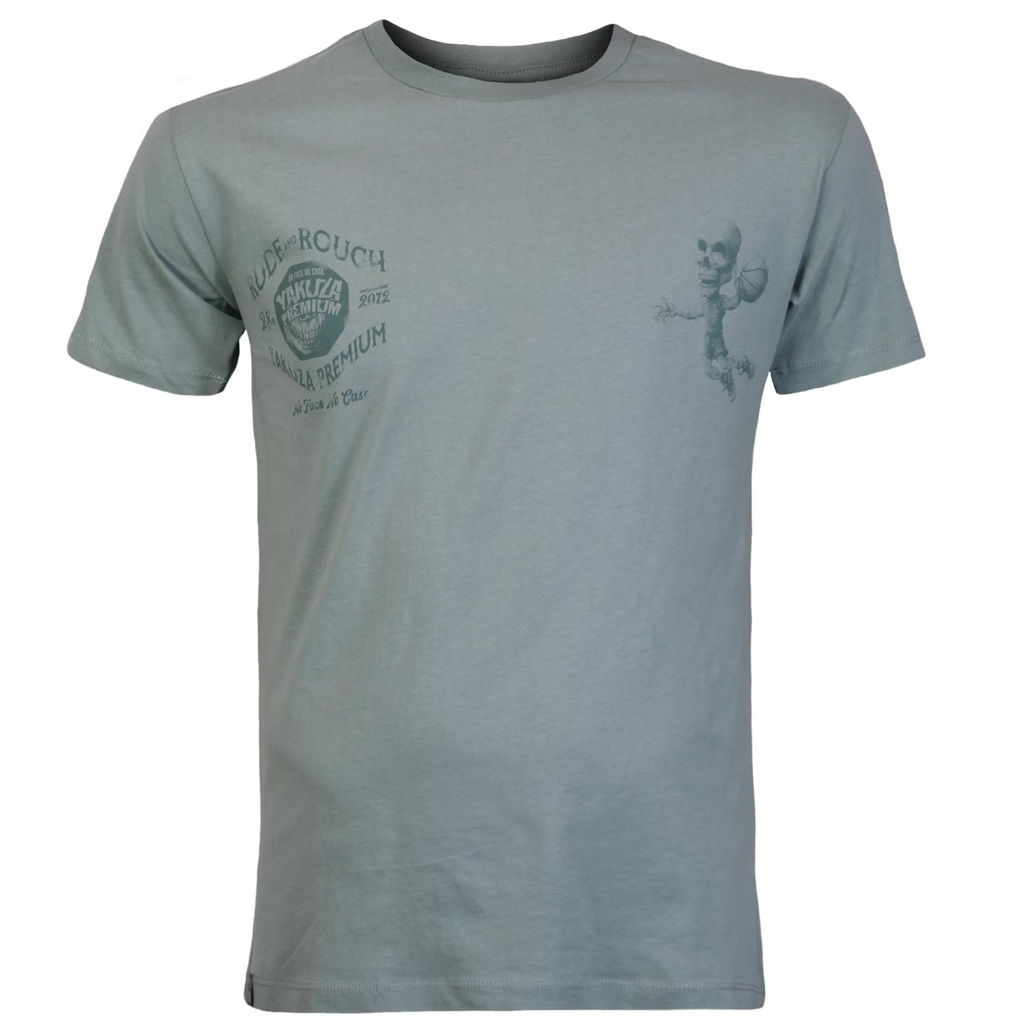 Yakuza Premium T-Shirt Mint aus Pima-Baumwolle mit zwei kleinen Brust-Prints und Rundhals.