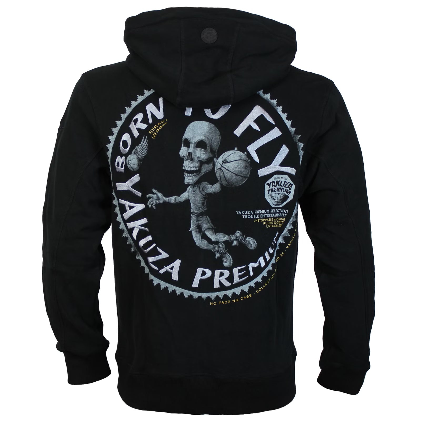 Yakuza Premium Special Sweatjacke schwarz mit Runddruck und Kapuze