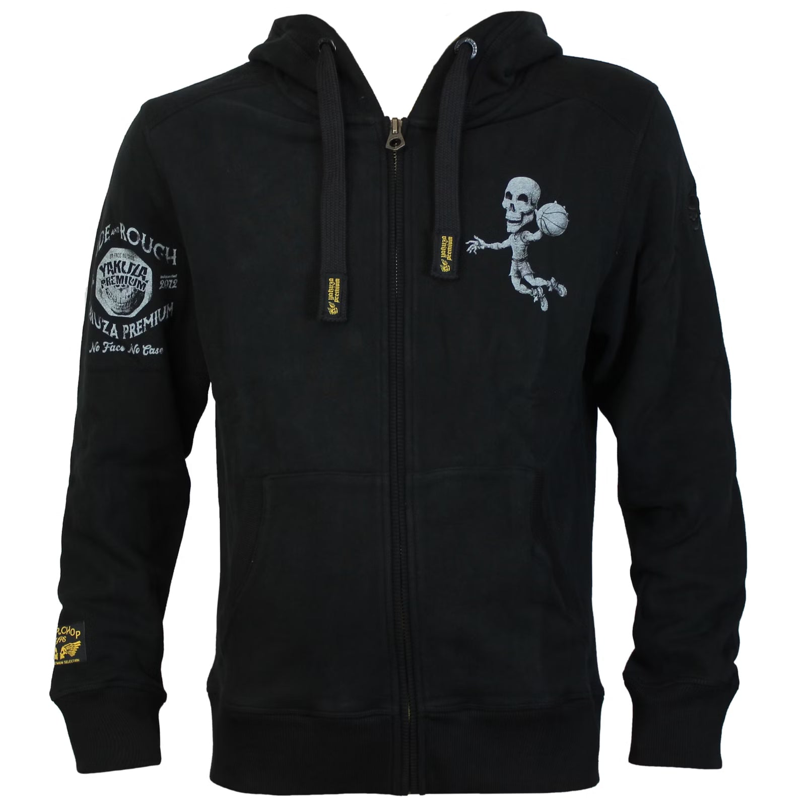 Yakuza Premium Special Sweatjacke schwarz mit Runddruck und Kapuze