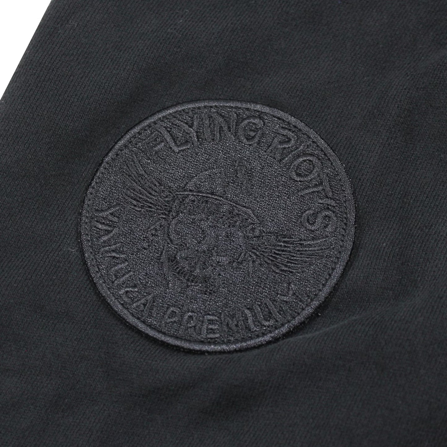 Schwarze Yakuza Premium Sweatjacke mit Kapuze, Reißverschluss und grossem Skull-Druck, limitiert