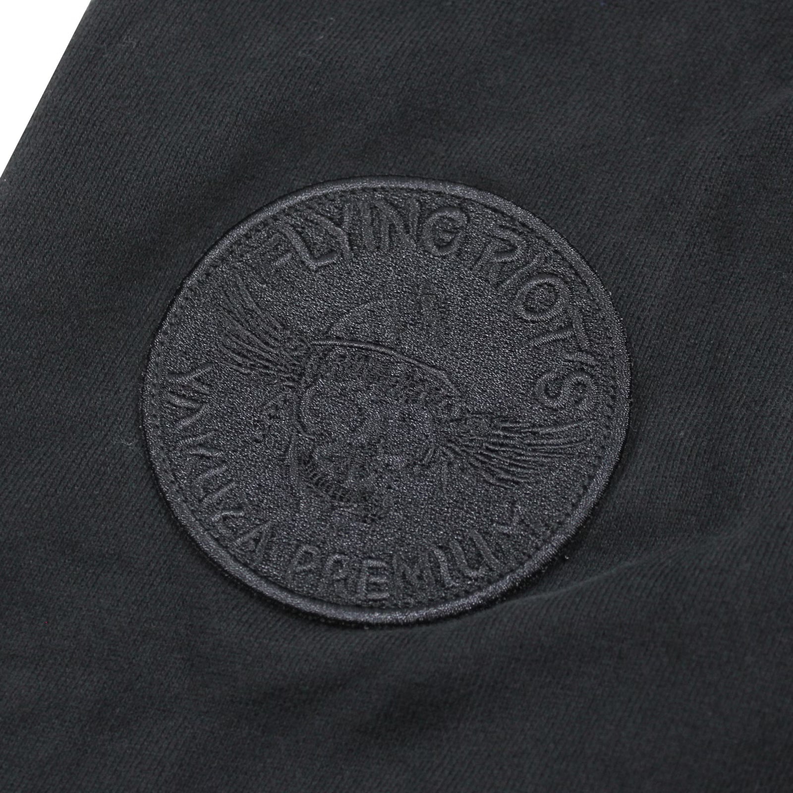 Schwarze Yakuza Premium Sweatjacke mit Kapuze, Reißverschluss und grossem Skull-Druck, limitiert