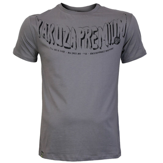 usgewaschen lila Yakuza Premium T-Shirt mit Rückenprint und Frontschriftzug