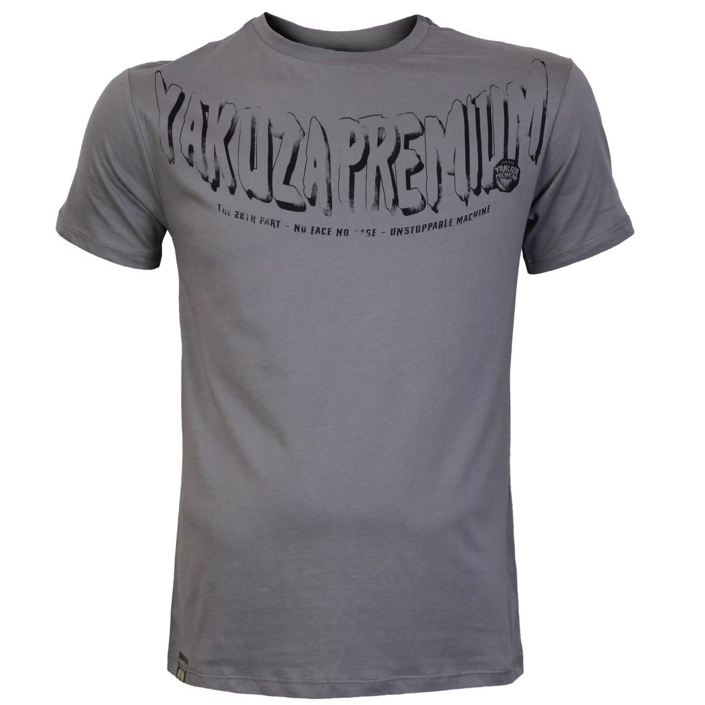 Lila mattes Yakuza Premium T-Shirt aus Pima-Baumwolle mit Logo-Schriftzug auf der Brust.