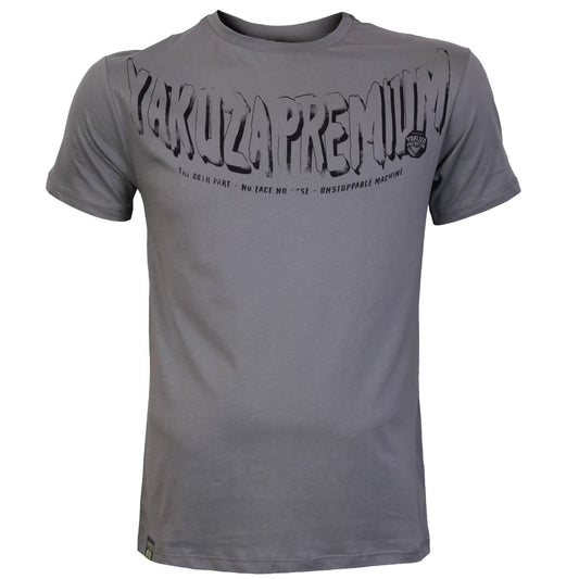 Lila mattes Yakuza Premium T-Shirt aus Pima-Baumwolle mit Logo-Schriftzug auf der Brust.