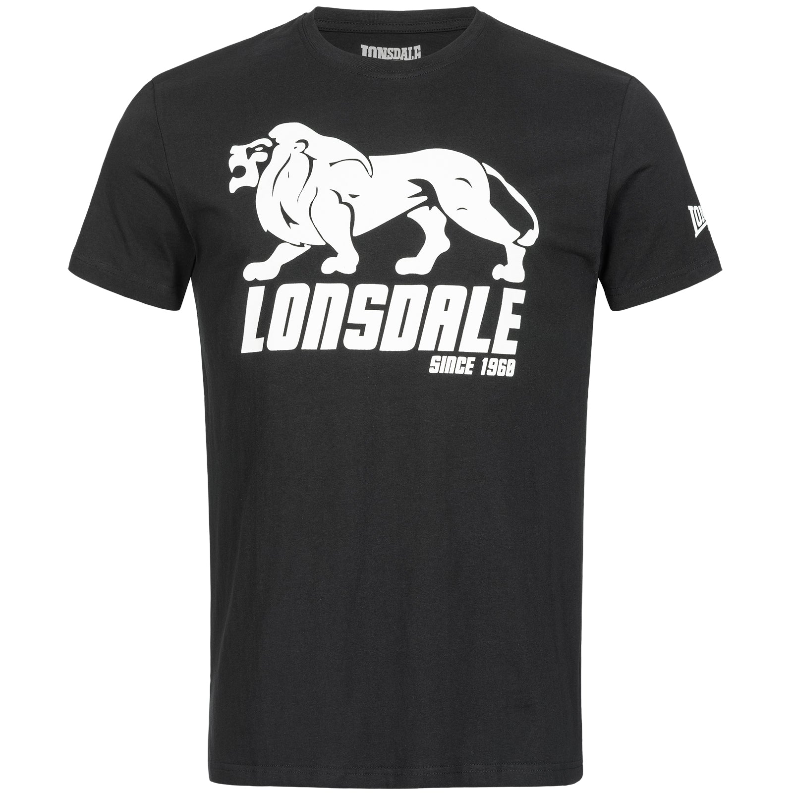 Lonsdale 114063 Bylchau T-Shirt Doppelpack Schwarz/Weiss