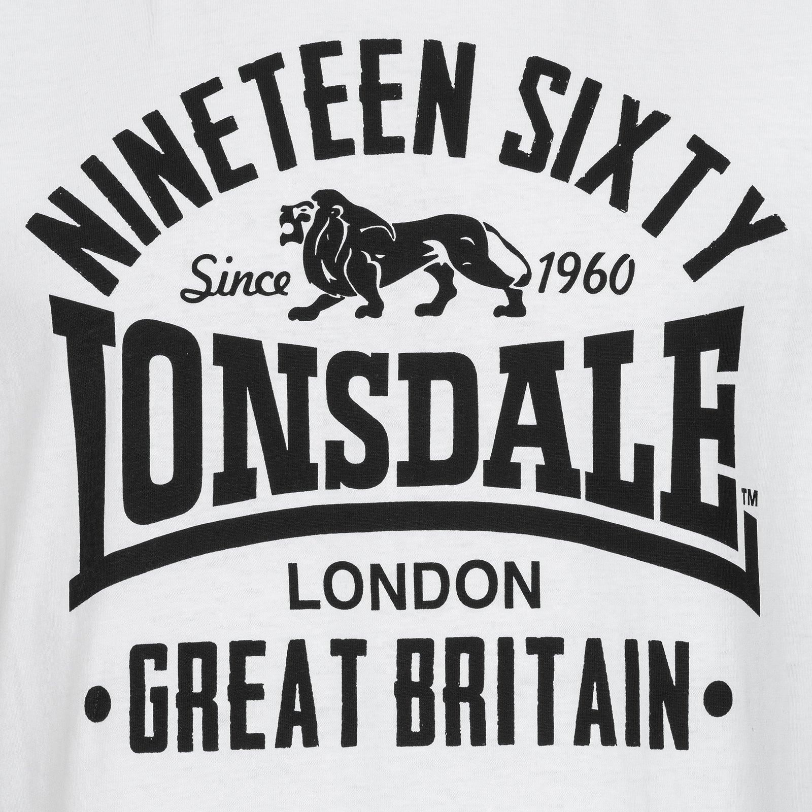 Lonsdale 114063 Bylchau T-Shirt Doppelpack Schwarz/Weiss