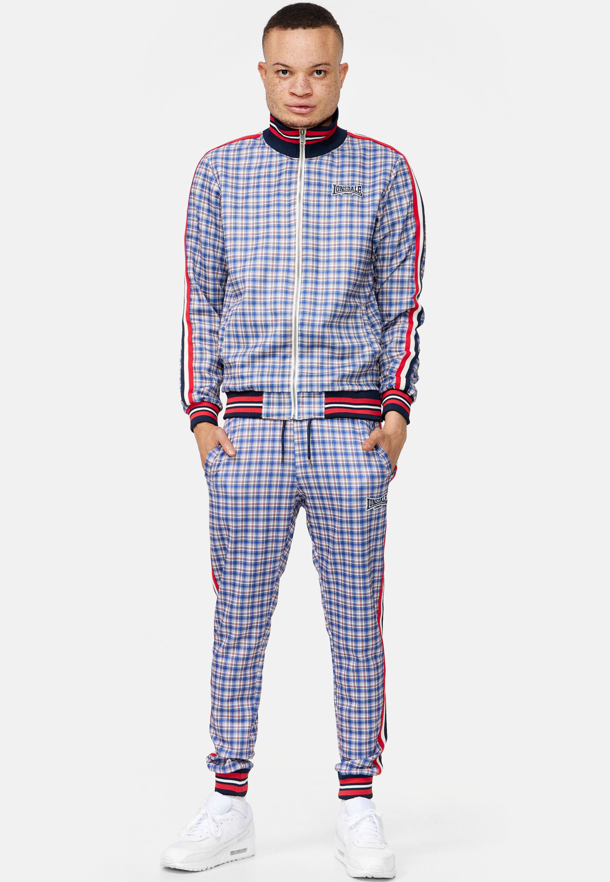 Lonsdale 117116 Burmarsh Jogginganzug Blau/Weiss/Rot