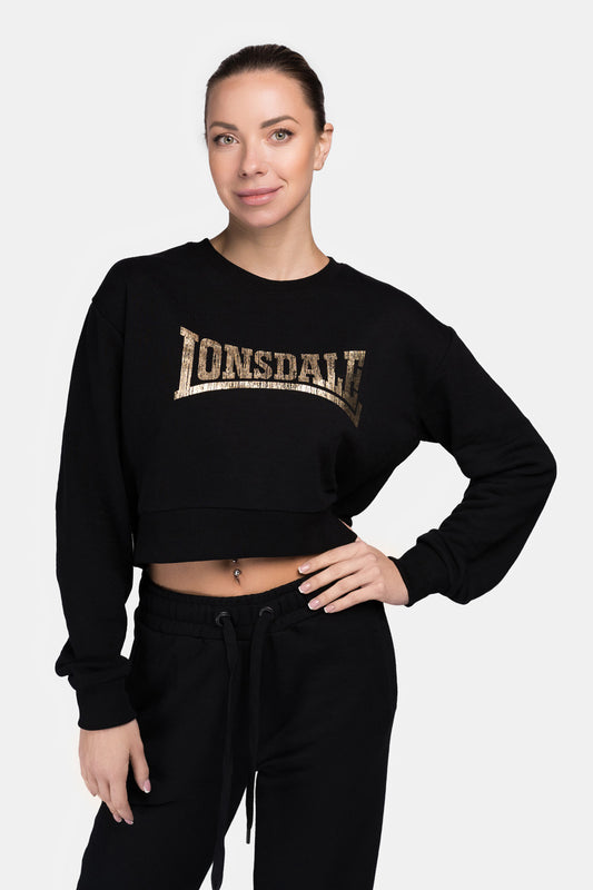 Lonsdale London 117396 Ladies Culbokie Sweatshirt Schwarz