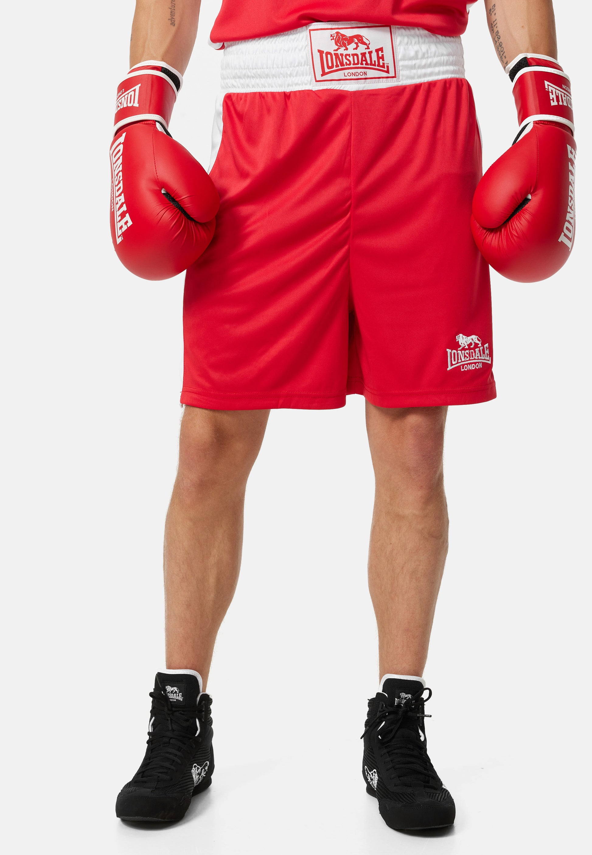 Lonsdale 119127 Amateur Boxing Trunks Rot