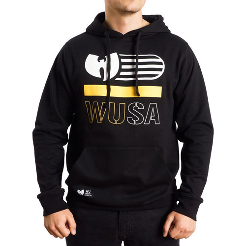 Wu Wear WUSA Hoodie Kapuzen Pullover schwarz Streetwear Online Shop Schweiz